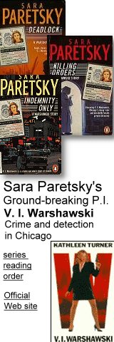 Sara Paretsky's V I Warshawski, private investigator series reading order and synopsis; 160x480