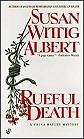 book cover, Rueful Death, Susan Wittig Albert; 84x139