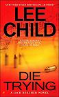 book cover, Die Trying by Lee Child; 86x140