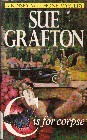 book cover, C is or Corpse, Sue Grafton