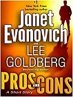 book cover, Pros and Cons, Janet Evanovich & Lee Goldberg; 106x140