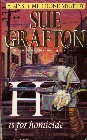 book cover, H is for Homicide, Sue Grafton