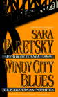 Book cover, Windy City Blues, Sara Paretsky; 84x140
