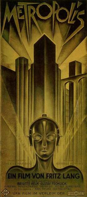 movie poster, Metropolis (1927); 280x628