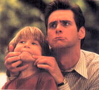 Movie still, Jim Carrey in Liar, Liar; Festivale film reviews; liar2.jpg - 11337 Bytes