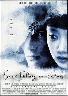 Movie poster, Snow Falling on Cedars; Festivale film review