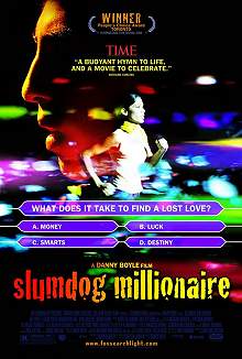 Movie poster, Slumdog Millionaire; Festivale film review