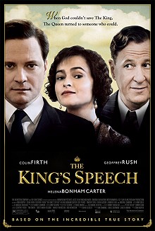 movie poster, The King's Speech, Festivale film review; 220x326
