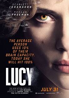 Movie poster, Lucy, Festivale film review; 220x312