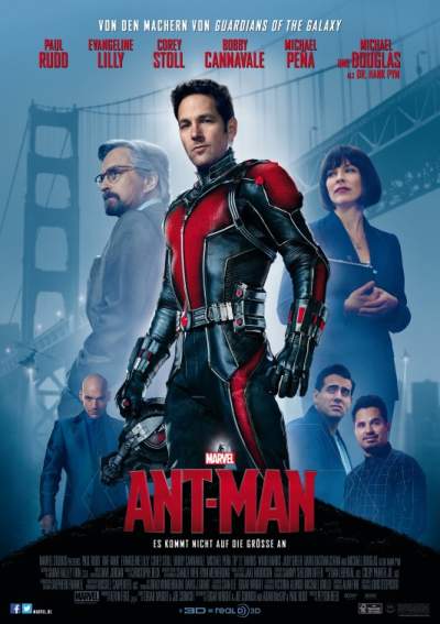 Movie poster, Ant-Man; (c) 2015 Walt Disney Studios, Festivale film review