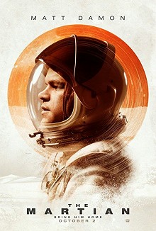 Movie poster, The Martian, Festivale film review; 220x325