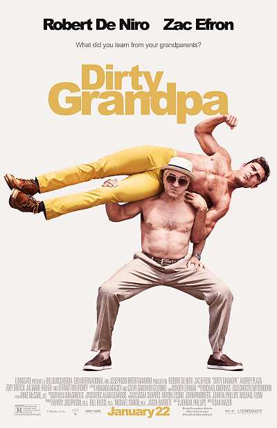movie poster, Dirty Grandpa, Festivale film review; 400x617