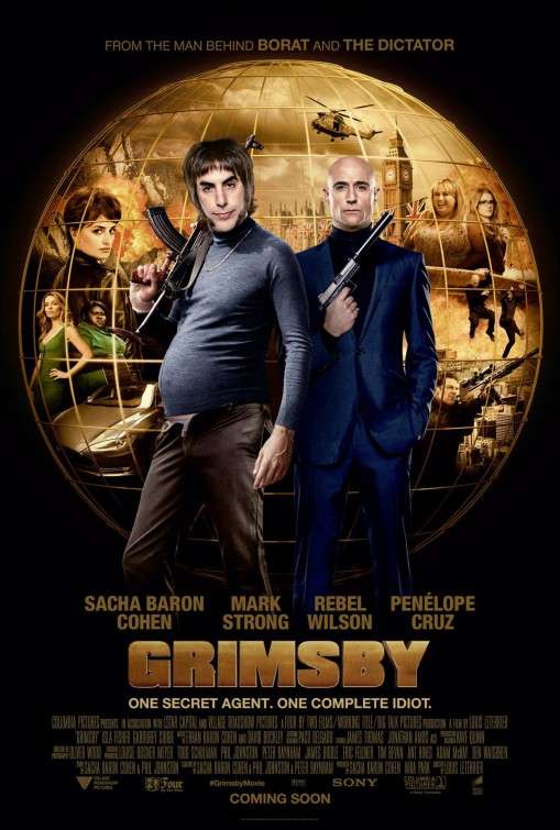 movie poster, Grimsby, Festivale film review; 509x755