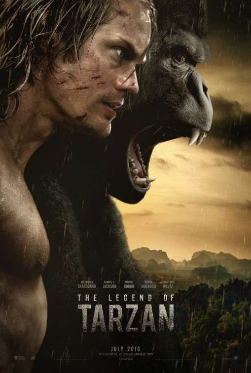 movie poster, The Legend of Tarzan, Festivale film reviews page; 509x755