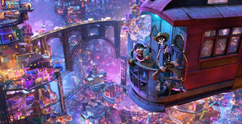 Movie still, Coco (2017) (c) 2017 Disney  film reviews from the A Reel Life movie section.;799x335