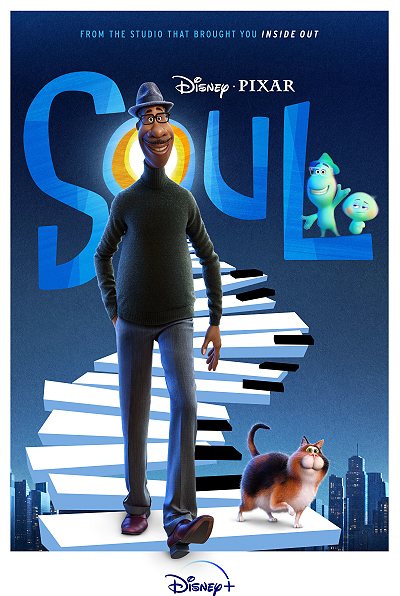 Movie poster, Soul; (c) 2020 Disney All Rights Reserved, Festivale film review