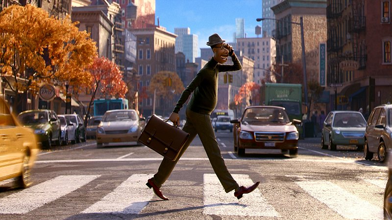 Joe in the real world, zebra crossing (like the Beatles), (c) 2020 Disney;800x450