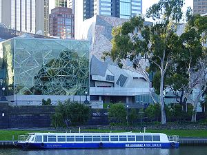 Federation Wharf, Yarra River, beside Federation Square; photo: Ali Kayn (c) 2005