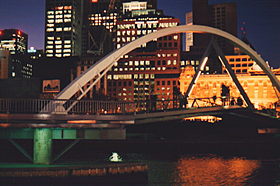 Footbridge across the Yarra River, Melbourne, Victoria, Australia