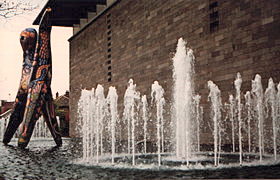 Exterior of the National Gallery of Victoria with Angel