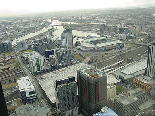 Melbourne Docklands from Rialto Towers photograph (c) Ali Kayn 2009; 318x239