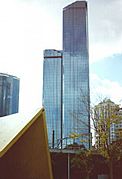 Rialto Towers seen from Batman Park, Melbourne, Victoria, Australia