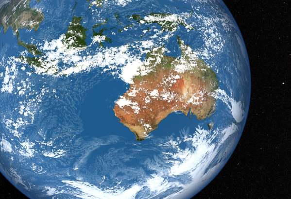 Australia from Space (NASA); 599x410