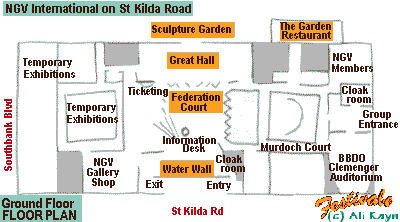 map of National Gallery of Victoria International ground floor