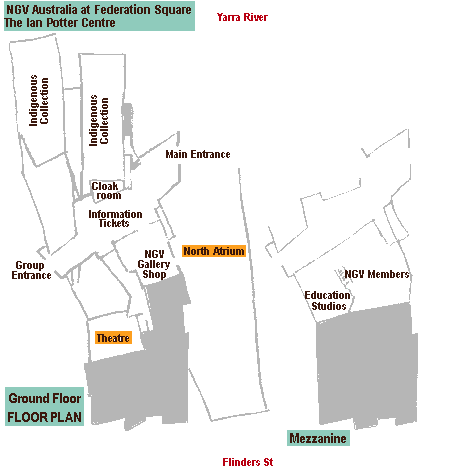 Map of Ian Potter Centre, National Gallery Victoria