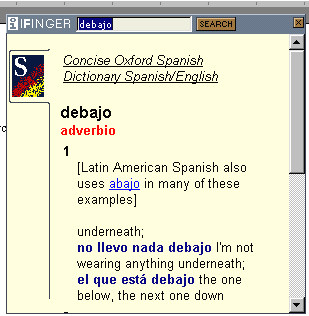 screen capture, Oxford Pop-up Dictionary Shelf