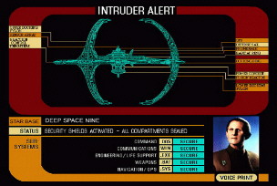 Screen shot, Deep Space Nine voice recognition security program; ds9vprta.jpg - 27229 Bytes