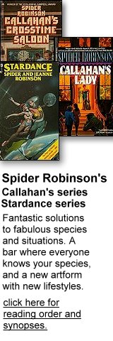 Spider Robinson's Callahan's and Stardance series page reading order and synopsis; 160x480