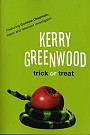 book cover; Trick or Treat by Kerry Greenwood; 90x135