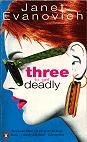 book cover, three to get deadly, janet evanovich book page; three_deadly.jpg - 5401 Bytes