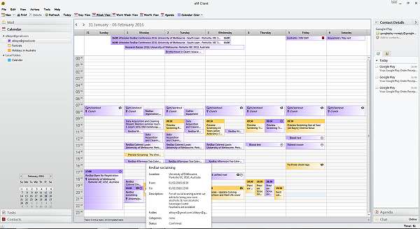 screen capture, em Client calendar screen, Festivale review; 600x327