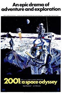 Movie poster, 2001 A Space Odyssey; Festivale film review; 220x330