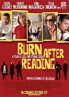 Movie poster, Burn After Reading; Festivale film review