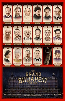 movie poster, The Grand Budapest Hotel, Festivale film review; 220x344