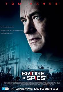 movie poster, Bridge of Spies, Festivale film review; 220x322