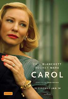 movie poster, Carol, Festivale film review; 220x319