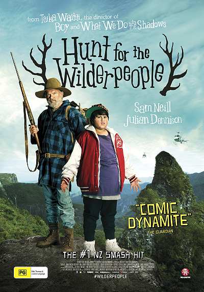 movie poster, Hunt for the Wilderpeople, Festivale film review; 400x572