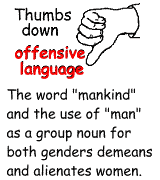 Offensive anti-female language