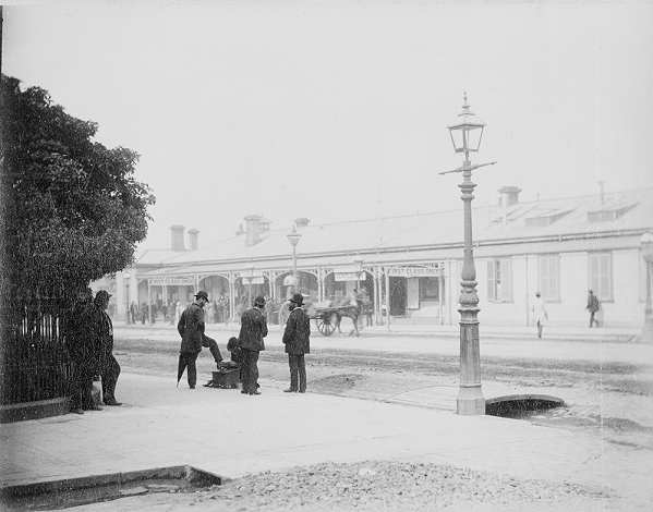 Spencer Street Railway Station, courtesy State Library of Victoria; 599x470