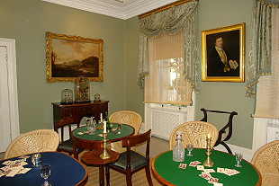 Card table set up, Johnston Collection, East Melbourne; 310x207