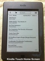 Kindle Touch Home Screen; 160x215